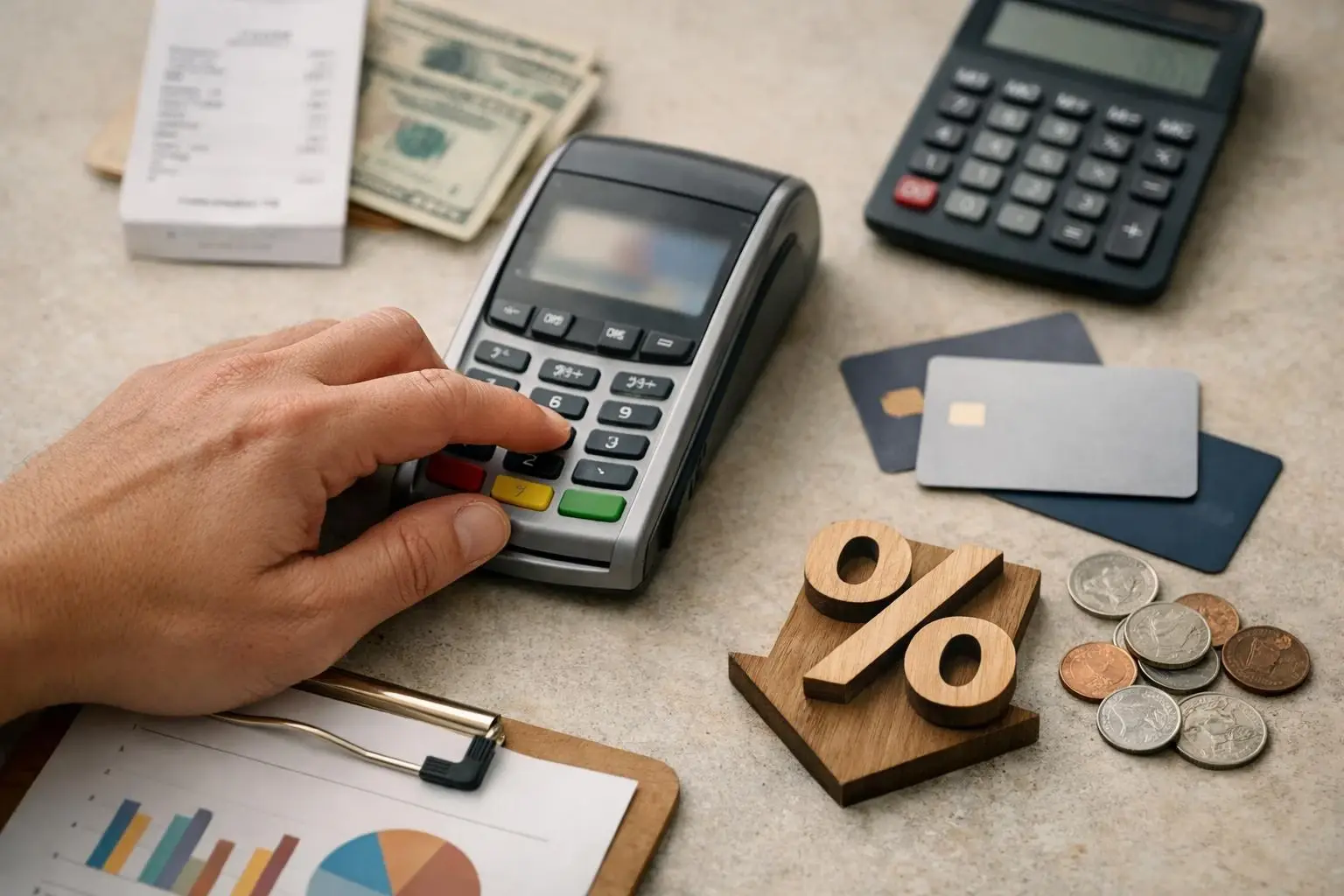 Discount Rate in Credit Card Processing: Discount Rate is the percentage fee a merchant pays to a payment—visual guide