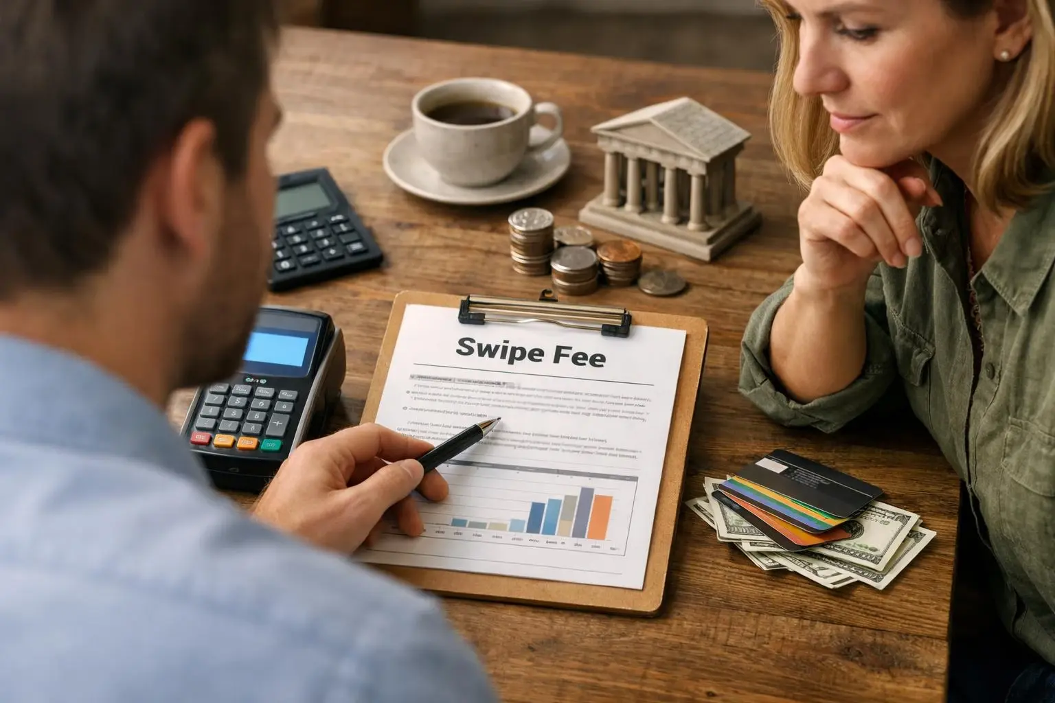 How Swipe Fee applies to Credit Card Processing services in Arlington, United States—practical illustration